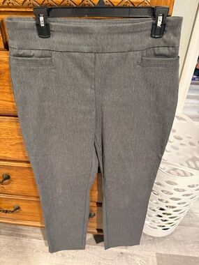 Kim Rogers Gray Ponte Slim Pull-On Trousers